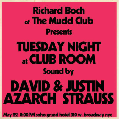 Tuesday Night with Richard Boch "Sound of Mudd" in Club Room