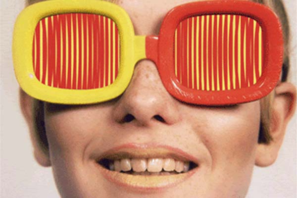 Twiggy Wearing Funky Glasses